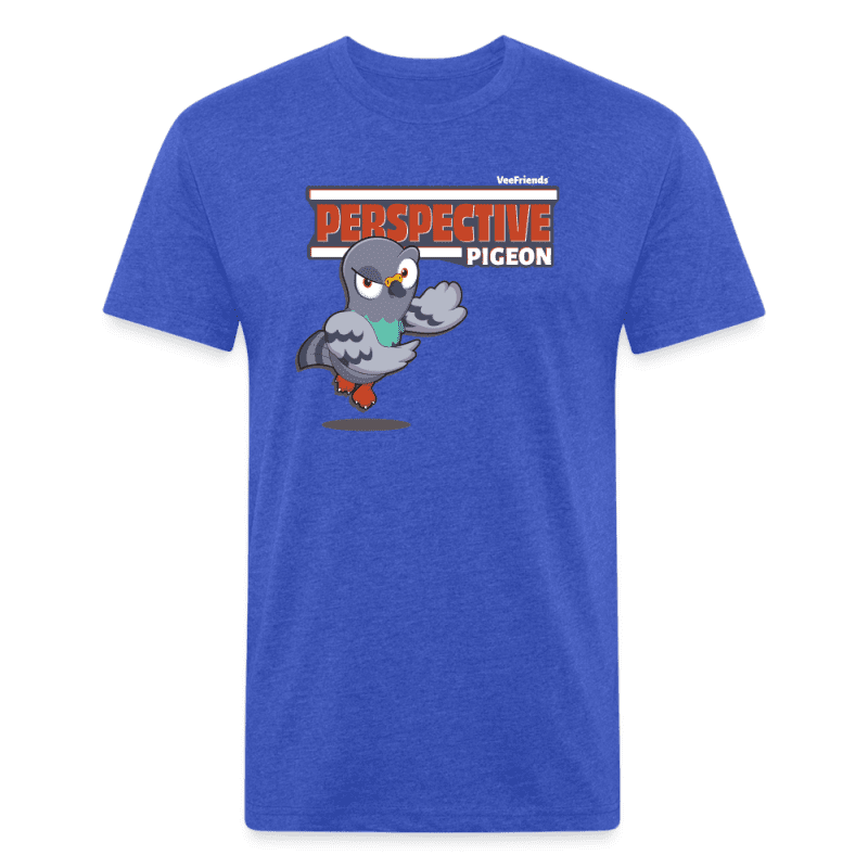 Perspective Pigeon Character Comfort Adult Tee - heather royal