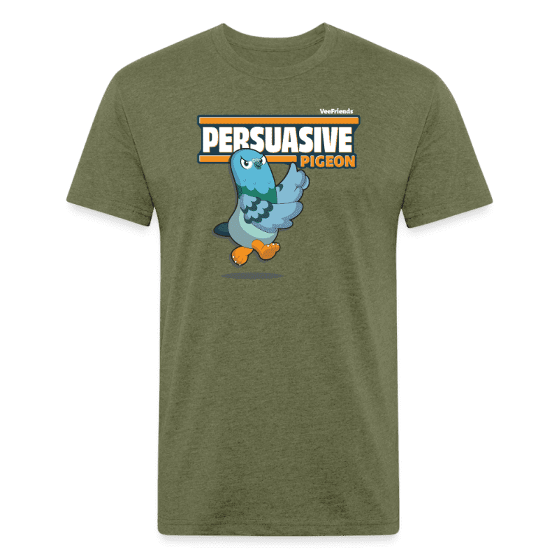 Persuasive Pigeon Character Comfort Adult Tee - heather military green