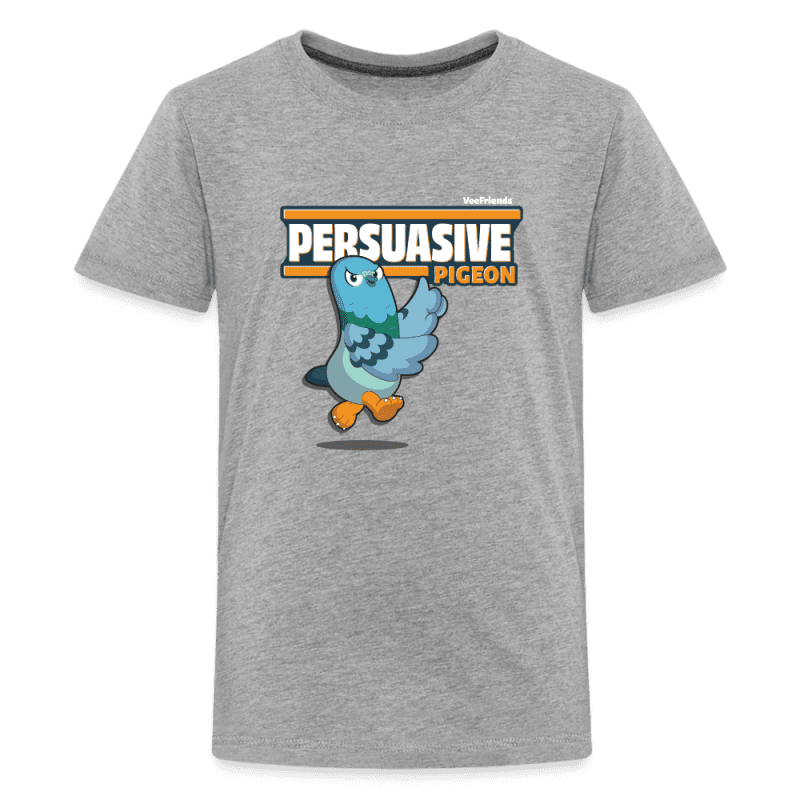 Persuasive Pigeon Character Comfort Kids Tee - heather gray