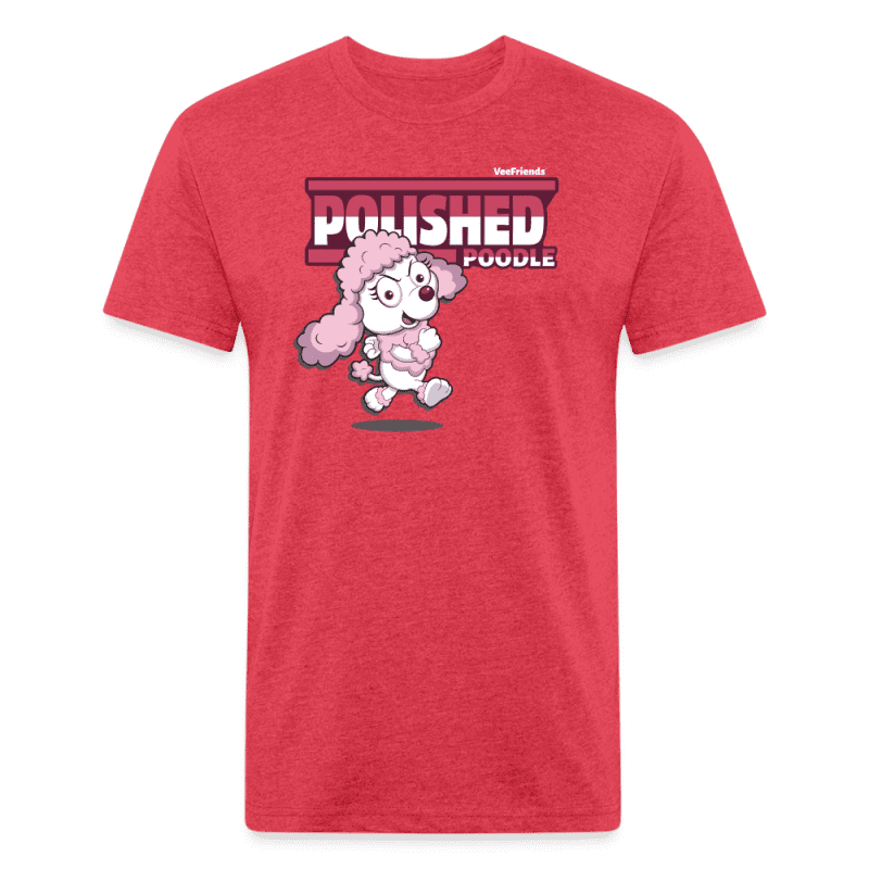 Polished Poodle Character Comfort Adult Tee - heather red