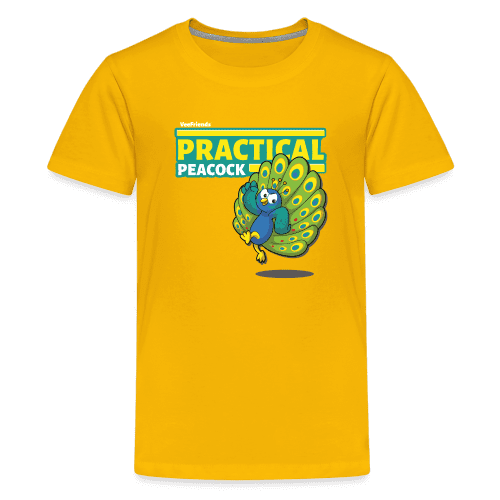 Practical Peacock Character Comfort Kids Tee - sun yellow