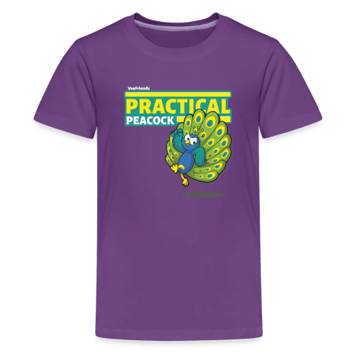 Practical Peacock Character Comfort Kids Tee - purple