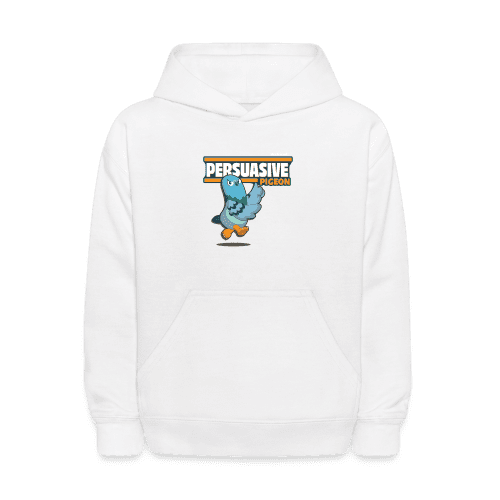 Persuasive Pigeon Character Comfort Kids Hoodie - white