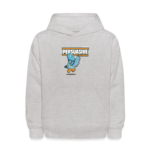 Persuasive Pigeon Character Comfort Kids Hoodie - heather gray