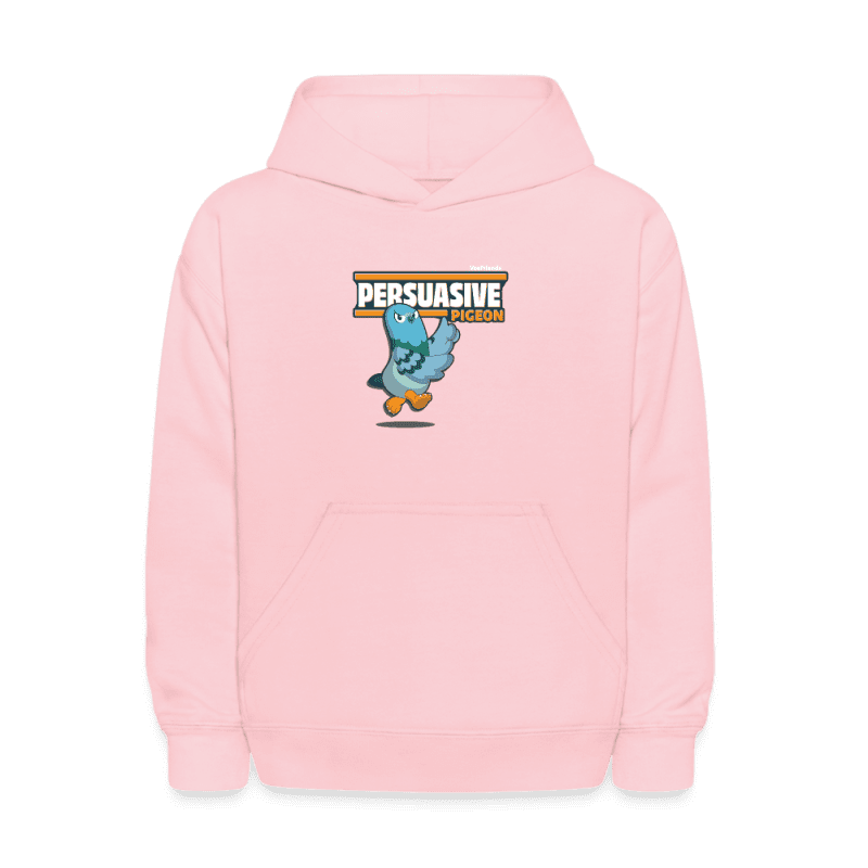 Persuasive Pigeon Character Comfort Kids Hoodie - pink