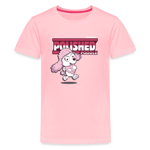 Polished Poodle Character Comfort Kids Tee - pink