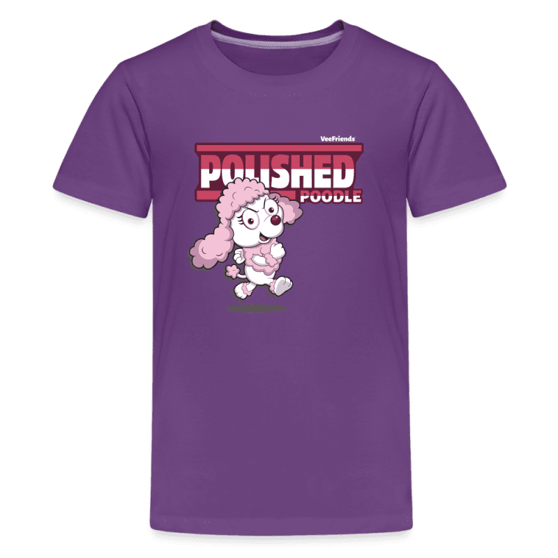 Polished Poodle Character Comfort Kids Tee - purple