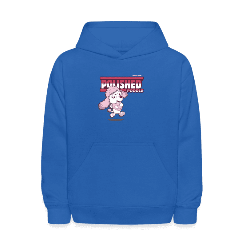 Polished Poodle Character Comfort Kids Hoodie - royal blue