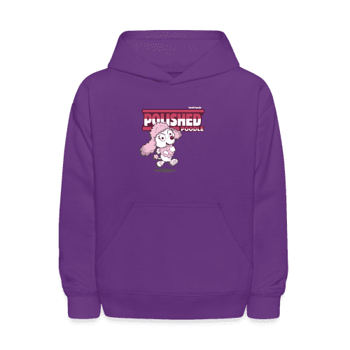 Polished Poodle Character Comfort Kids Hoodie - purple