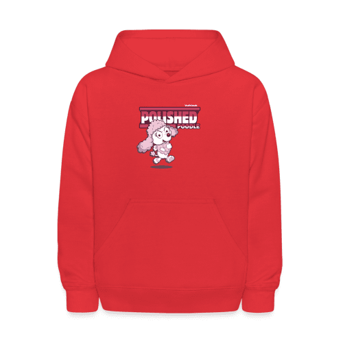 Polished Poodle Character Comfort Kids Hoodie - red