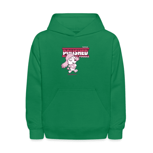 Polished Poodle Character Comfort Kids Hoodie - kelly green