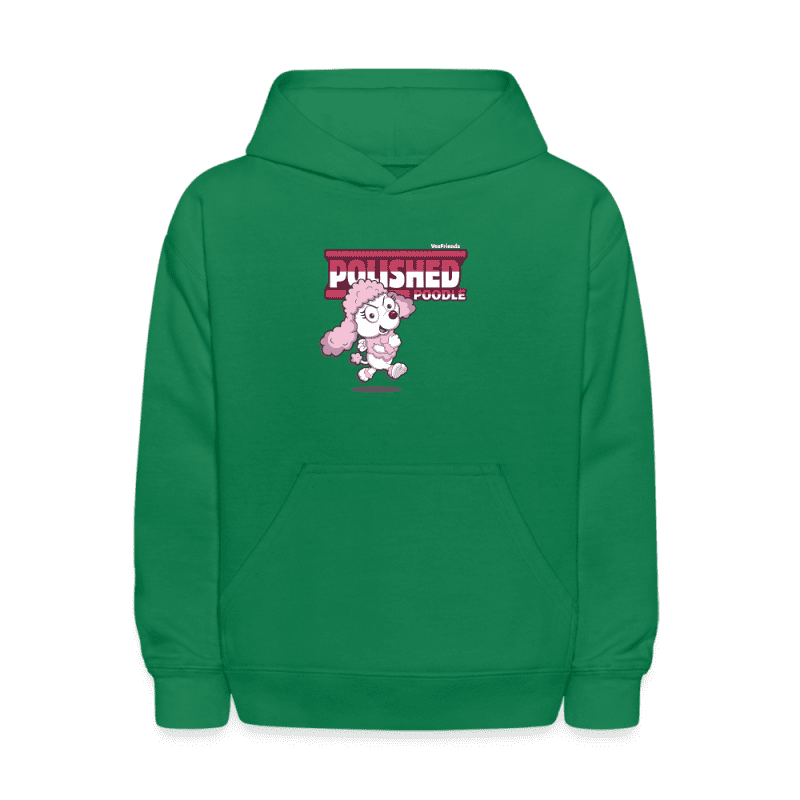 Polished Poodle Character Comfort Kids Hoodie - kelly green