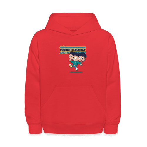 Ponder It From All Angles Character Comfort Kids Hoodie - red