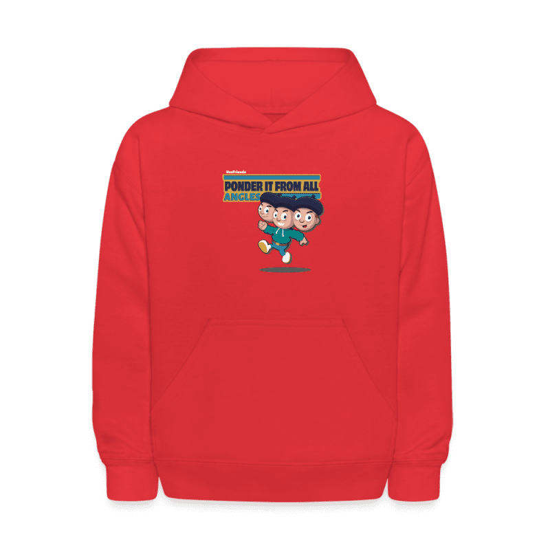 Ponder It From All Angles Character Comfort Kids Hoodie - red