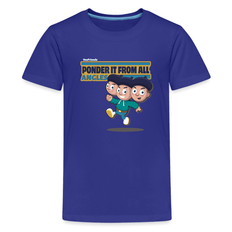 Ponder It From All Angles Character Comfort Kids Tee - royal blue