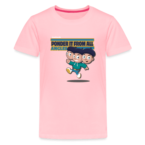 Ponder It From All Angles Character Comfort Kids Tee - pink