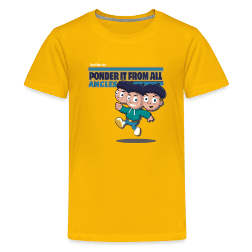 Ponder It From All Angles Character Comfort Kids Tee - sun yellow