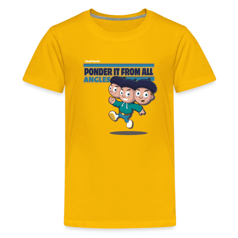 Ponder It From All Angles Character Comfort Kids Tee - sun yellow