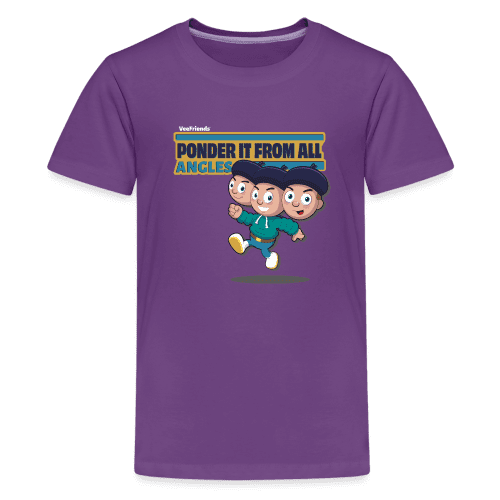 Ponder It From All Angles Character Comfort Kids Tee - purple