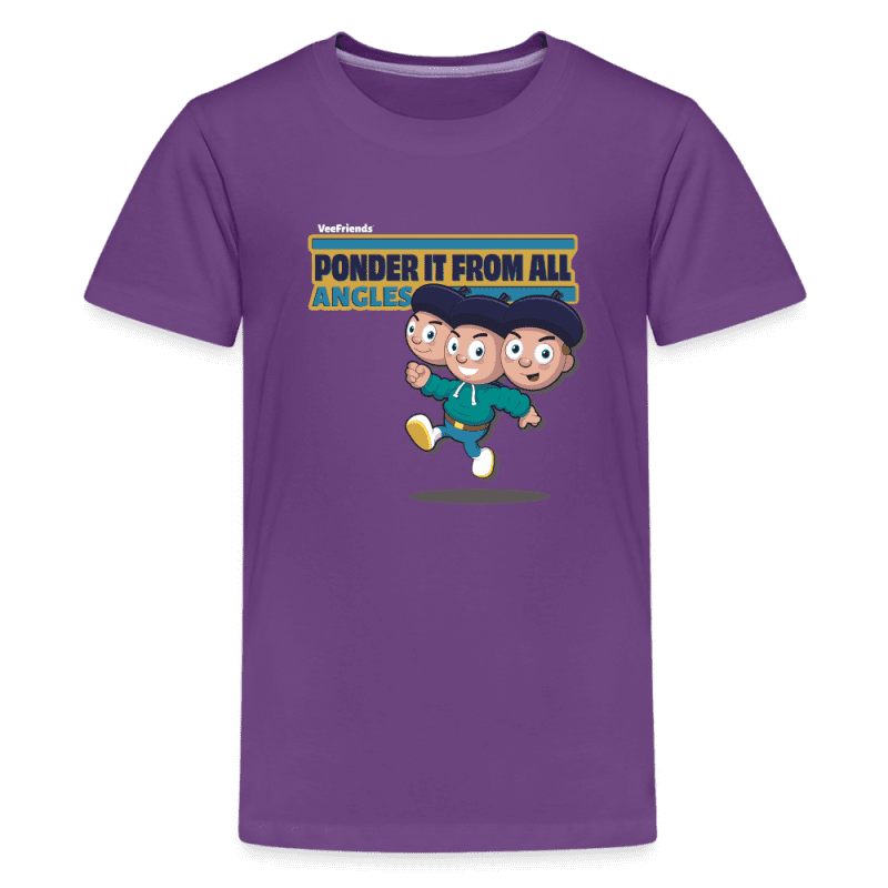 Ponder It From All Angles Character Comfort Kids Tee - purple