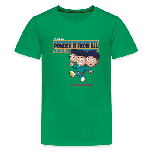 Ponder It From All Angles Character Comfort Kids Tee - kelly green