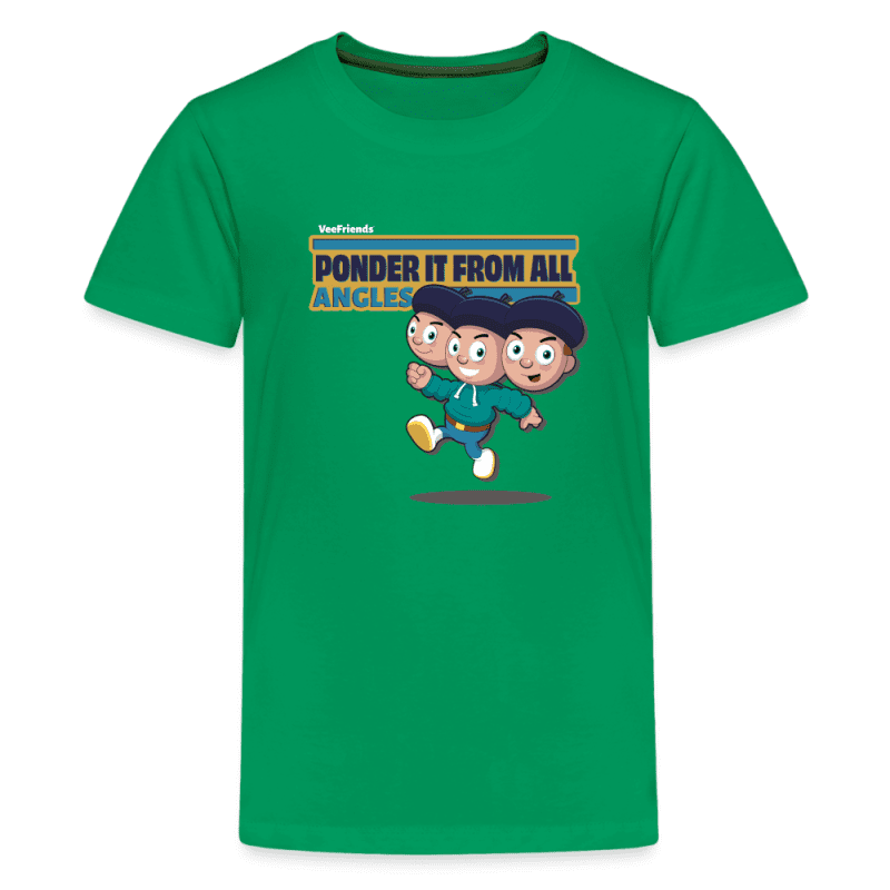 Ponder It From All Angles Character Comfort Kids Tee - kelly green