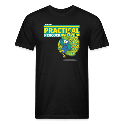 Practical Peacock Character Comfort Adult Tee - black