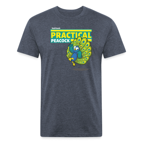 Practical Peacock Character Comfort Adult Tee - heather navy