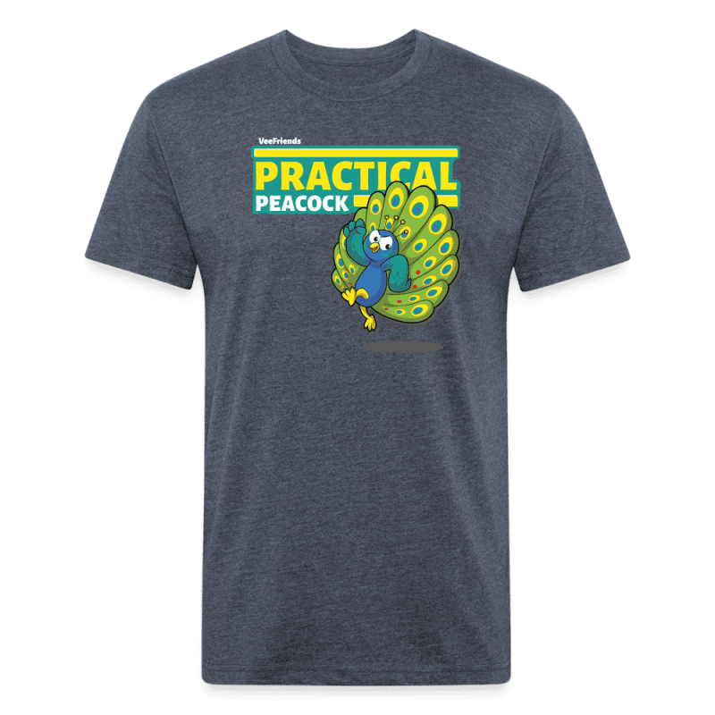 Practical Peacock Character Comfort Adult Tee - heather navy