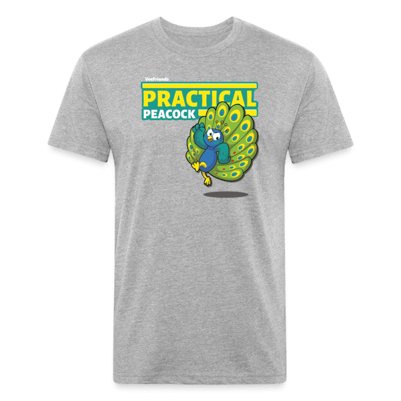 Practical Peacock Character Comfort Adult Tee - heather gray