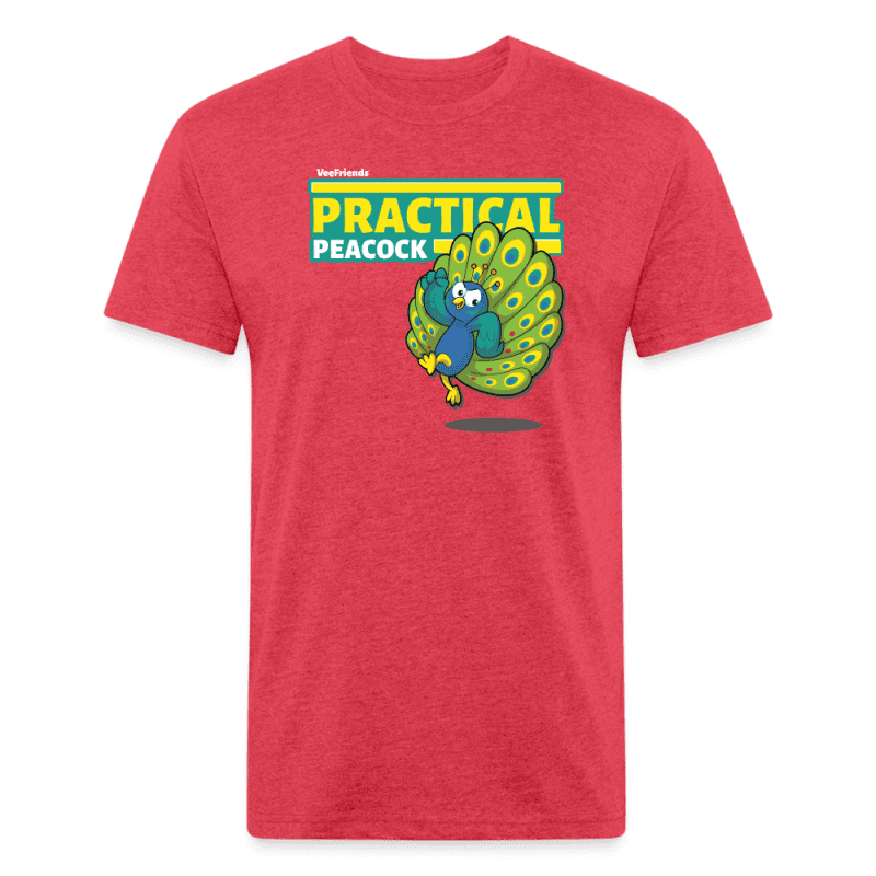 Practical Peacock Character Comfort Adult Tee - heather red