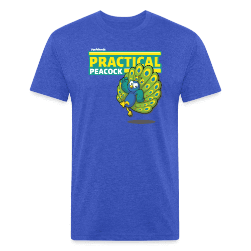 Practical Peacock Character Comfort Adult Tee - heather royal