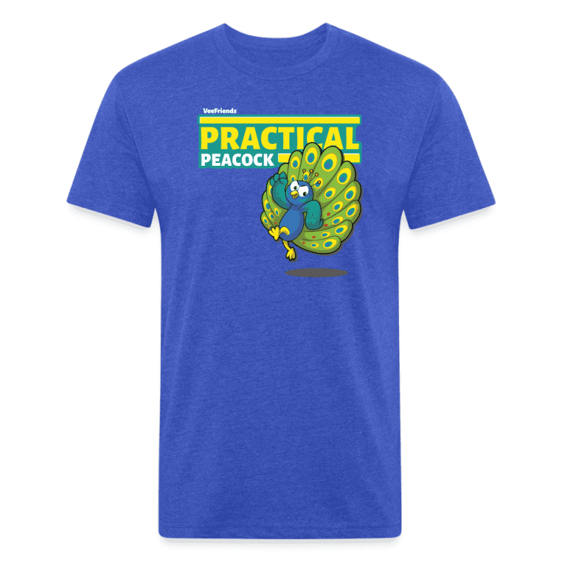 Practical Peacock Character Comfort Adult Tee - heather royal