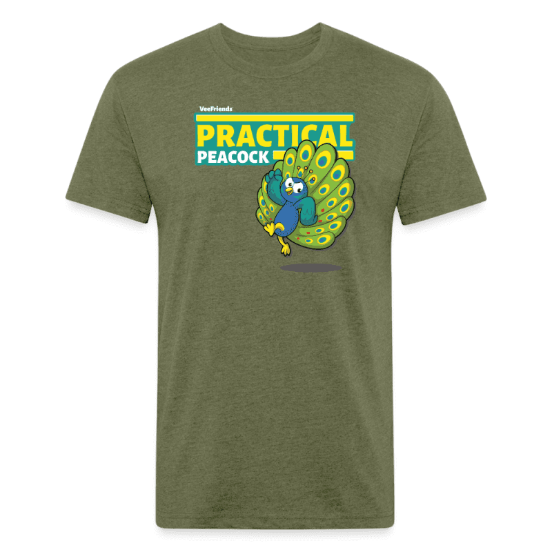 Practical Peacock Character Comfort Adult Tee - heather military green