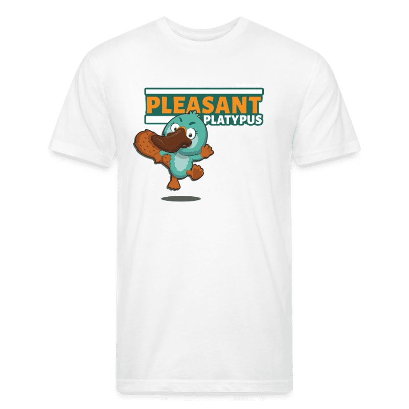 Pleasant Platypus Character Comfort Adult Tee - white