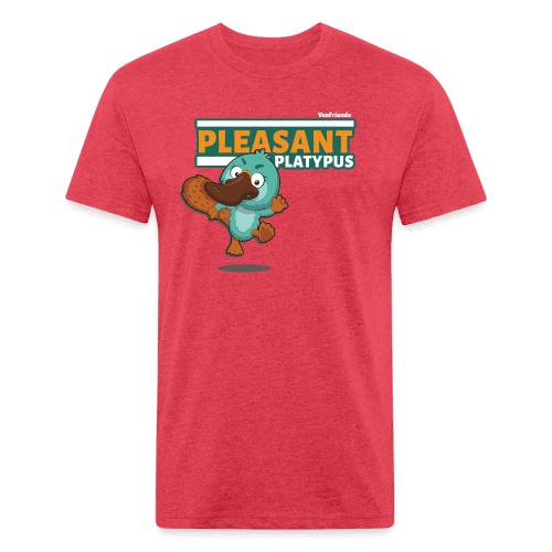 Pleasant Platypus Character Comfort Adult Tee - heather red