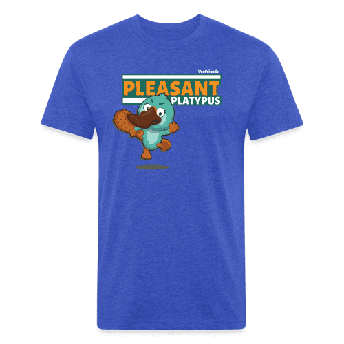 Pleasant Platypus Character Comfort Adult Tee - heather royal