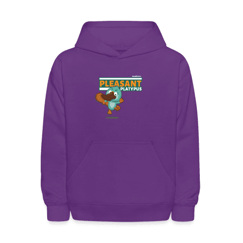 Pleasant Platypus Character Comfort Kids Hoodie - purple