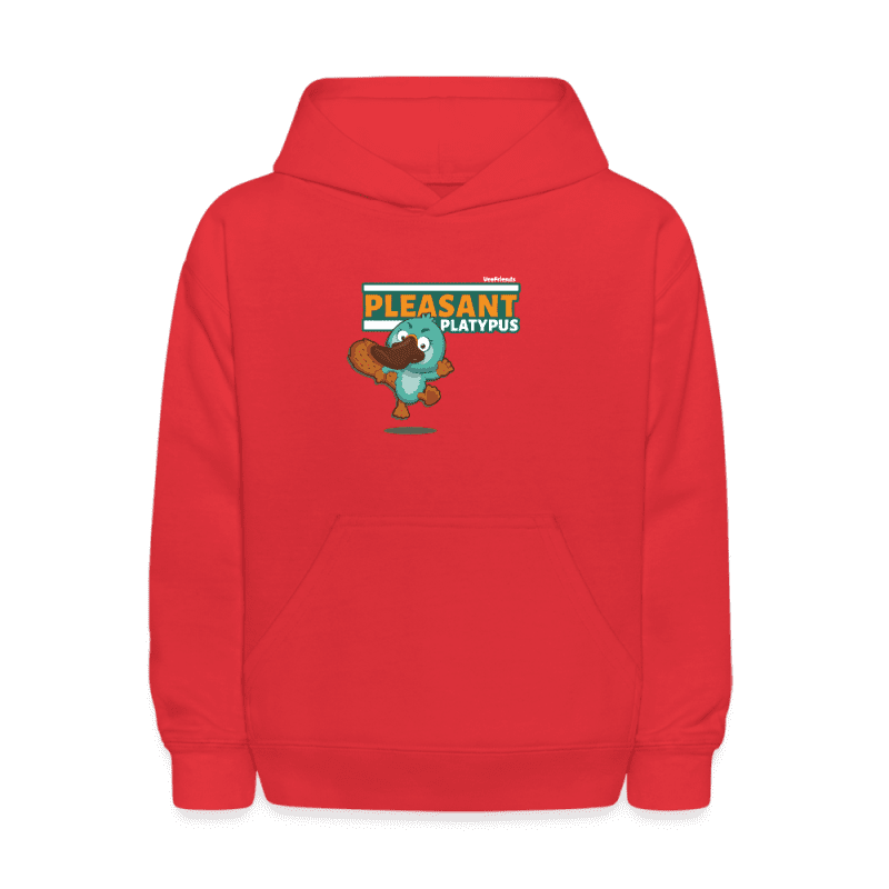 Pleasant Platypus Character Comfort Kids Hoodie - red