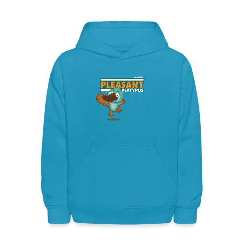 Pleasant Platypus Character Comfort Kids Hoodie - turquoise