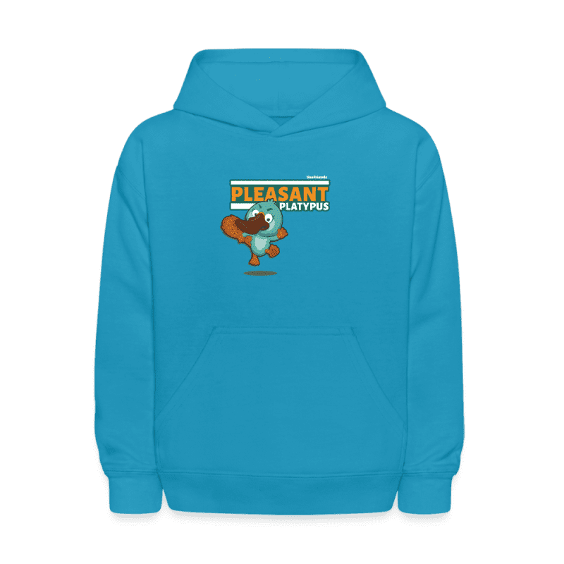 Pleasant Platypus Character Comfort Kids Hoodie - turquoise