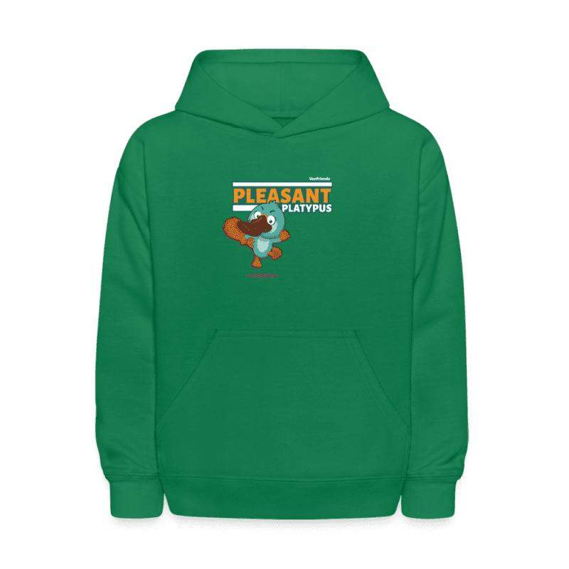 Pleasant Platypus Character Comfort Kids Hoodie - kelly green