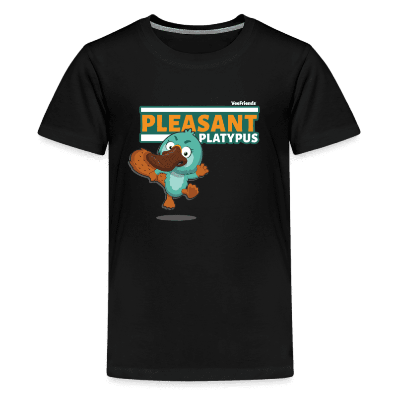 Pleasant Platypus Character Comfort Kids Tee - black