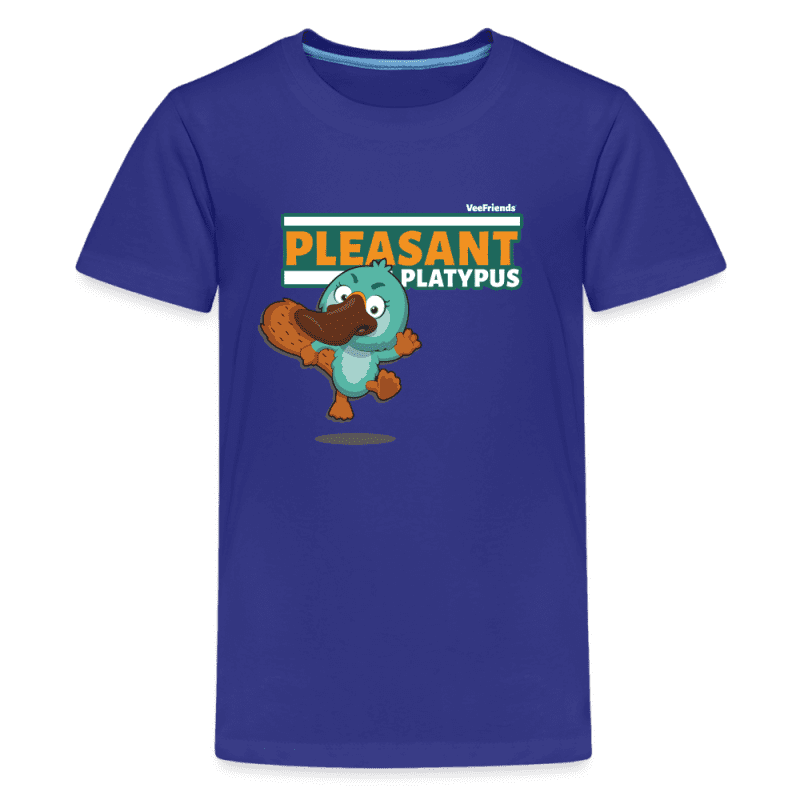 Pleasant Platypus Character Comfort Kids Tee - royal blue