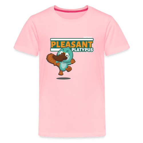 Pleasant Platypus Character Comfort Kids Tee - pink