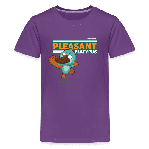 Pleasant Platypus Character Comfort Kids Tee - purple