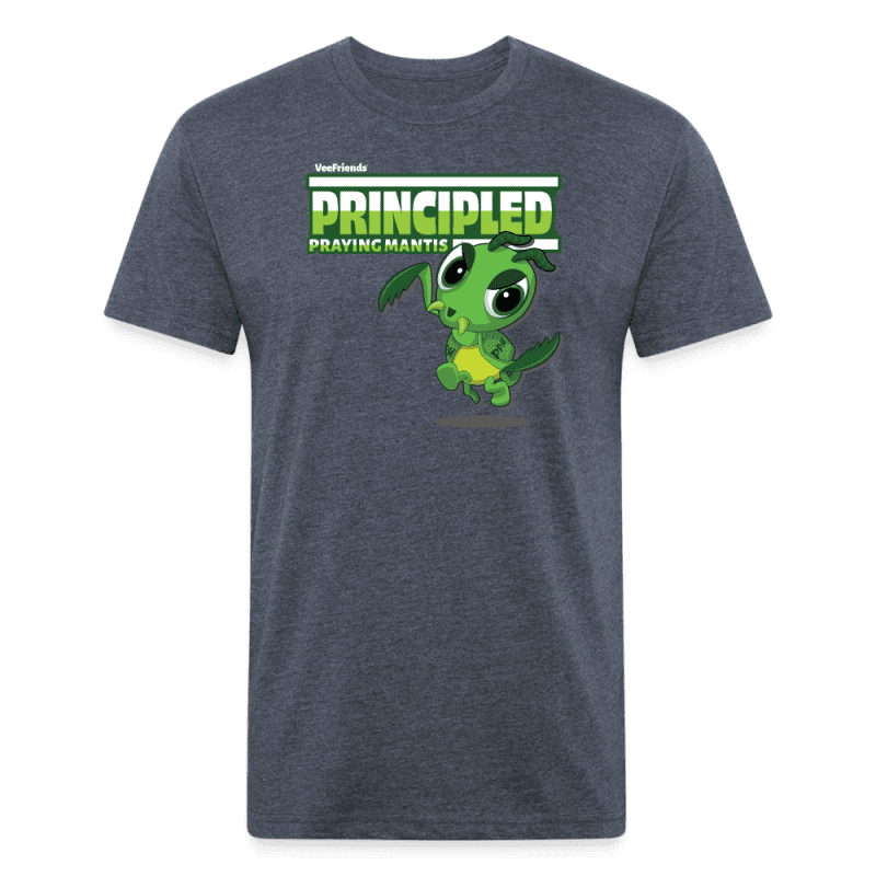 Principled Praying Mantis Character Comfort Adult Tee - heather navy