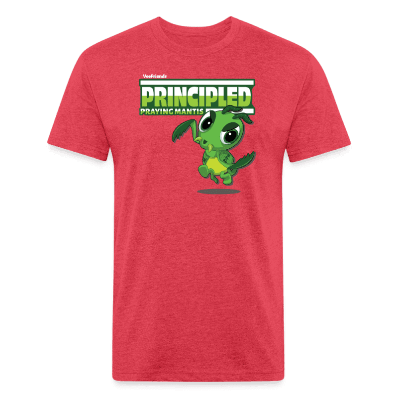 Principled Praying Mantis Character Comfort Adult Tee - heather red