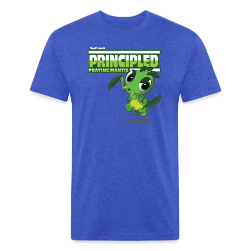 Principled Praying Mantis Character Comfort Adult Tee - heather royal