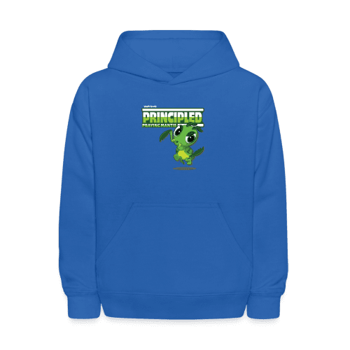 Principled Praying Mantis Character Comfort Kids Hoodie - royal blue